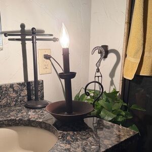 Rustic Brown Candle-Style lamp